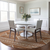 8' Orange And Ivory Round Southwestern Washable Indoor Outdoor Area Rug