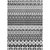 8' X 10' Black Gray And Ivory Quatrefoil Washable Indoor Outdoor Area Rug