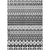 8' X 10' Black Gray And Ivory Quatrefoil Washable Indoor Outdoor Area Rug
