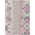 10' X 14' Pink Gray And Ivory Aztec Washable Indoor Outdoor Area Rug