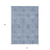 10' X 14' Sky Blue And Blue Floral Washable Indoor Outdoor Area Rug