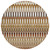 8' Terra Cotta Beige And Red Round Southwestern Washable Indoor Outdoor Area Rug