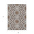 9' X 12' Chocolate Ivory And Taupe Floral Medallion Washable Indoor Outdoor Area Rug