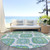 8' Lime Green And Ivory Round Medallion Washable Indoor Outdoor Area Rug