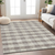 10' X 14' Taupe And Gray Plaid Washable Indoor Outdoor Area Rug