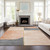 10' X 14' Coral Peach And Gray Abstract Washable Indoor Outdoor Area Rug
