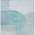 9' X 12' Teal Blue And Silver Geometric Washable Indoor Outdoor Area Rug