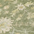 10' X 14' Artichoke Green Ivory And Tan Floral Washable Indoor Outdoor Area Rug