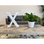 16" Distressed White Wash Wooden Initial Letter X Sculpture Manufactured Wood