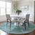 8' Teal Blue And Aqua Round Trellis Washable Indoor Outdoor Area Rug