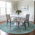 8' Teal Blue And Aqua Round Trellis Washable Indoor Outdoor Area Rug