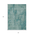 10' X 14' Teal Blue And Gray Geometric Washable Indoor Outdoor Area Rug