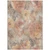 10' X 14' Peach And Gray Floral Washable Indoor Outdoor Area Rug