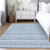 10' X 14' Blue And Denim Blue Southwestern Washable Indoor Outdoor Area Rug