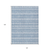 10' X 14' Blue And Denim Blue Southwestern Washable Indoor Outdoor Area Rug