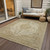 10' X 14' Ivory And Beige Medallion Washable Indoor Outdoor Area Rug - Ivory, Beige