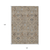 10' X 14' Taupe Brown And Gray Oriental Washable Indoor Outdoor Area Rug