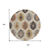 8' Beige Copper And Gray Round Southwestern Washable Indoor Outdoor Area Rug