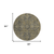 8' Round Dark Moss Green and Gray Round Oriental Washable Non Skid Indoor Outdoor Area Rug