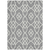 9' X 12' Gray And Ivory Trellis Washable Indoor Outdoor Area Rug
