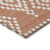 9' X 12' Salmon And Ivory Geometric Washable Indoor Outdoor Area Rug - 608219038540