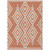 9' X 12' Salmon And Ivory Geometric Washable Indoor Outdoor Area Rug - Salmon, Ivory