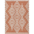 9' X 12' Salmon And Ivory Geometric Washable Indoor Outdoor Area Rug