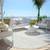 8' Silver And Gray Round Striped Washable Indoor Outdoor Area Rug