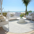 8' Silver And Gray Round Striped Washable Indoor Outdoor Area Rug
