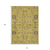 10' X 14' Gold Wheat And Gray Oriental Washable Indoor Outdoor Area Rug