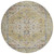 8' Wheat Terra Cotta And Black Round Oriental Washable Indoor Outdoor Area Rug