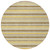 8' Round Brown and Orange Round Striped Washable Non Skid Indoor Outdoor Area Rug