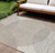 8' X 10' Beige And Ivory Geometric Washable Indoor Outdoor Area Rug Transitional Style - Beige, Ivory Color