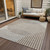 8' X 10' Beige And Ivory Geometric Washable Indoor Outdoor Area Rug Transitional Style - Beige, Ivory Color