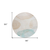 8' Round Beige and Blue Round Abstract Washable Non Skid Indoor Outdoor Area Rug