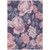 10' X 14' Pink And Mauve Floral Washable Indoor Outdoor Area Rug - Pink, Gray