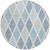 8' Sky Blue And Ivory Round Geometric Washable Indoor Outdoor Area Rug Transitional Style - Sky Blue, Ivory Color