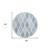 8' Sky Blue And Ivory Round Geometric Washable Indoor Outdoor Area Rug - 608219025724
