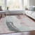 10' X 14' Blush And Gray Abstract Washable Indoor Outdoor Area Rug - Blush, Gray