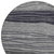 8' Gray Charcoal And Silver Round Striped Washable Indoor Outdoor Area Rug