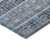 9' X 12' Blue And Gray Oriental Washable Indoor Outdoor Area Rug