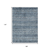 9' X 12' Blue And Gray Oriental Washable Indoor Outdoor Area Rug