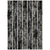 10' X 14' Black Gray And Ivory Striped Washable Indoor Outdoor Area Rug