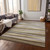 9' X 12' Brown Beige And Gray Striped Washable Indoor Outdoor Area Rug