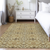 10' X 14' Brown Beige And Tan Medallion Washable Indoor Outdoor Area Rug