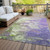 10' X 14' Purple Lilac And Artichoke Green Abstract Washable Indoor Outdoor Area Rug