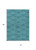 10' X 14' Teal Blue Fern Green And Ivory Geometric Washable Indoor Outdoor Area Rug