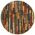 8' Coffee And Brown Round Striped Washable Indoor Outdoor Area Rug