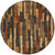 8' Coffee And Brown Round Striped Washable Indoor Outdoor Area Rug