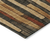 8' Coffee And Brown Round Striped Washable Indoor Outdoor Area Rug